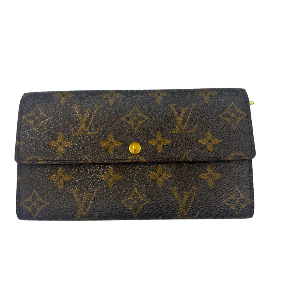Louis Vuitton Black and Gold Monogram Wallet